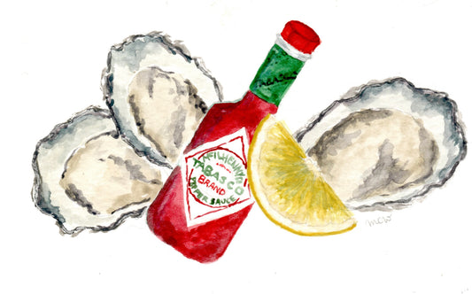 Oysters & Tabasco Print